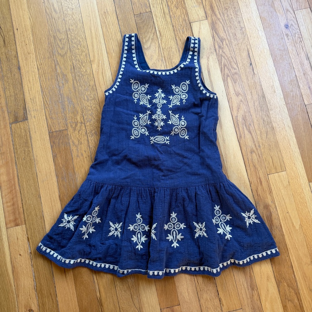 THML navy embroidered dress